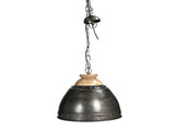 WASHED IRON AND WOOD LAMPSHADE V742-M10846