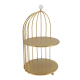 Bird Cage Cosmetic Organizer Gold Space Saving Iron Unique Multifunctional Birdcage Makeup Display V1294-YM0901-3112230083912