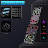 Black Multi-Function Push-Up Board 3-Piece Set with Upgraded Handles, Non-Slip Mat, and Resistance V888-ELOSUNG17167