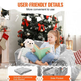 Fold-out Kids Sofa, Glow-in-the-Dark Kids Couch Chair, 2-in-1 Children Convertible Sofa to Lounger, V952-ETSFZDSF00008T8FPV0