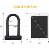 Bicycle U-Lock Steel Cable Lock With Bracket 2 In 1 Flexible U-Lock Steel Cable V1188-MS-227-2244