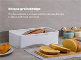 Bread Bin with Bamboo Lid used as Chopping Board for Kitchen Countertop V178-36094