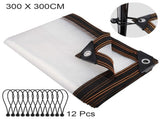 Greenhouse Sun Shade Cover Transparent Rainproof Greenhouse Thickened Anti Freezing Insulation V1294-YM0901-200805LY03-3