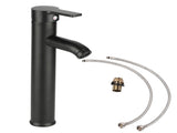 Stainless Steel Black Basin Mixer Tap Hot Cold Washbasin Sink Faucet for Bathroom Toilet V1294-YM0727-JY12687