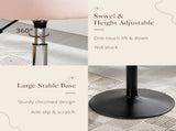 Adjustable Vanity Stool, 360&degSwivel Vanity Chair for Makeup Room, Pink Stool Chair for Vanity, Small V1258-DP02-C-1419