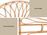Artiss Bed Headboard Double Bedhead Rattan - MARI Pine BED-HEAD-C-MARI-D-WD