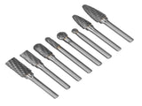 8pcs Tungsten Carbide Burr Bits Dia 6mm Rotary File Set for Wood Carving Metal Working V1294-YM0523-3111210398411