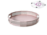 Turntable Vanity Tray for Perfume Candle,Kitchen Sink Countertop Organizer Keep Glass, Sponge Soap V1192-AZ-W-9731