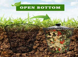 4 Pack Underground Worm Composting Bin with Lid, Metal Mesh Bucket for Organic Waste, Garden Soil V1107-CS-QYDFT
