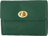 Small Leather Wallets for Women with Metal Buckle, Stylish Card Holder Wallet Case Coin Purse Cash V1259-DP01-A-5218