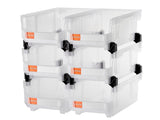 Plastic Stackable Bins, 37.7 x 21.5 x 18 cm , Plastic Containers for Organizing & V952-DDWLX6GZ14LTCARKA001V0
