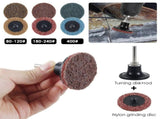 90Pcs Nylon Sanding Discs Set 2in Quick Change Die Grinder Sanding Wheel with 1/4in Holder Fine V1369-AZ3-W-12551