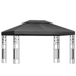 Instahut Gazebo 4x3m Marquee Outdoor Wedding Party Event Tent Home Iron Art Shade Grey GAZEBO-IR-LE-HF-4X3-GY-AB