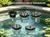 Solar Bird Bath Fountains, Solar Fountain Pump with 6 Nozzles, Free Standing Floating Solar Powered V1366-AZ2-W-11012
