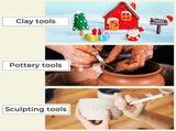 51 Piece Clay Tool Set for Modeling and Pottery V1237-ZY-818-187