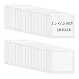 50 Pack Self Adhesive Label, 3.5 x 3.5 inch Clear Label Pockets Index Card Pockets Card V1369-AZ3-W-16456