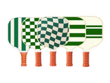 Set 2 White And Green T700 Carbon Fiber Pickleball Paddle Set - 2 Paddles, 4 Balls, and Portable V888-ELOSUNG23605