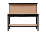 Giantz Workbench with Pegboard and Ultra-Wide 120cm Work Table for Garage DIY, 20 Hooks WKB-S-0122-BK