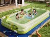 Inflatable Swimming Pool 18013056cm with Canopy & Dinosaur Spray Kids Outdoor Water Play Set for V1107-CS-CQYYC