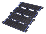 Solar Panel Folding Monocrystalline Silicon 2 USB Output Flexible ETFE Solar Panel 14W 5V Blue V1294-YM0626-3114220114212