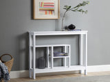 Sarantino Julian Console Table in White TBL-503-02-WH