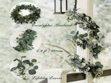 Green White Artificial Eucalyptus Garlands White Baby'S Breath 180 Cm Garlands Durable V1102-112-WHI-20497