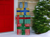 Christabelle 1.9m Christmas 4-Piece Gift Stack LED Lights Bows Indoor Outdoor Front Lawn Yard D 112_SB503