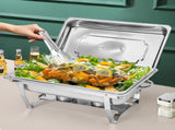 Alston 9L Chafing Dish Set, Premium 410 Stainless Steel Buffet Warmer, Bain Marie Food Server with XFYA-BW-1T