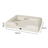 PaWz Memory Foam Pet Sofa Bed PT1231-XL-WH