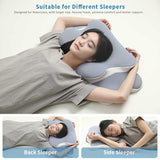 Light Green Ergonomic Butterfly Memory Foam Pillow - Cervical Neck Support for Side, Back & Stomach V888-ELOSUNG27378