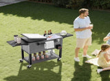 75.7L Rolling Ice Chest, Hold up to 50 Bottles / 110 Cans, Portable Patio Party Bar Drink Cooler V952-HWLQTCDZJHSHPA24Z001V0