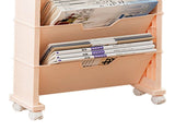 Classroom Bookshelf Multilayer with Universal Wheel Book Storage Shelving for Living Room V1294-YM0512-3117220266613