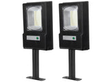 2Pcs 117LED Solar Light 50W Highlight Induction Street Lamp for Garden Courtyard White Light V1294-YM0901-3119210039811