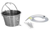 2L Enema Bucket Kit with Silicone Tubing Nozzle Tips Storage Bag Stainless Steel Coffee Milk Barrel V1294-YM0715-3117220132011