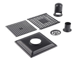 Shower Floor Drain with Removable Cover Grille SUS304 Stainless Steel Bathroom Supply 12x12cm V1294-YM0901-3112210006411