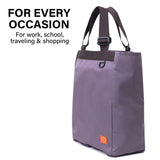 Shopper Bag Tote Bag Foldable Travel Laptop Grocery Nylon KO-SHOULDER PURPLE V274-GM-KOEBAG-SUDER-VT