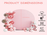 Round Backdrop Cover - 7.2x7.2ft Pink Circle Cover Round Photography Background for Birthday Party V1192-AZ-W-3403