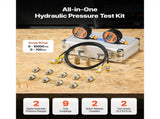 Digital Hydraulic Pressure Test Coupling Kit, 700 Bar Pressure Gauge Manometer Tester with 2 Gauges, V952-YYCSTJ2YLB9OXT9N0001V9