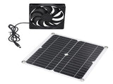 12W Solar Panel Fan Kit USB Solar Powered Fan for Greenhouses Sheds Pet Houses Mobile Phone Charging V1294-YM0715-3114220045311
