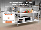 24 x 60 x 36 Inch Stainless Steel Work Table, Commercial Food Prep Worktable Heavy Duty Prep V952-CFBXGGZTLCWJ81648V0