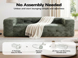 Artiss Comfort Boneless Sofa for Living Room Green Luxury Chenille SBED-K-CNIE-2S-GN