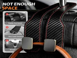 Car Seat Back Double Hook, Universal Premium Stitched Leather and Aluminum-Magnesium Alloy Double V1258-DP02-F-45