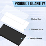 Magnetic Label Holders 4 X 2In C Channel Label Holders with Clear Plastic Protectors and White Paper V1192-AZ-W-28829