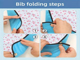 3 Pack Adult Bibs for Elderly Women Men, Reusable Adult Bibs for Eating with Optional Crumb Catcher V1369-AZ3-W-18905