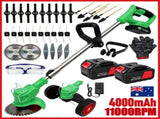 Green Whipper Snipper Mower Cordless Grass Trimmer Lawn Cutter Battery Brushcutter V201-CUT0005GR8AU