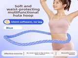 Blue Weighted Soft Spring Hula Hoop with Silent Alloy Interior and Polyester Wrap for Home Gym Full V888-ELOSUNG43410