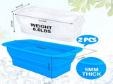2pc Extra Large Ice Block Mold Silicone Ice Cube Molds Reusable Ice Cube Tray Foldable Big Ice Bath V1369-AZ3-W-05885