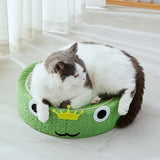 Green Frog Cat Scratcher Bed - Sisal Scratch Pad with Fun Animal 40*40*10cm V888-ELOSUNG10419