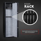 8 Gun Safe Firearm Rifle Storage Lock box Steel Cabinet Heavy Duty Locker CAT A+B V379-GUNSAFE0080003