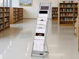 Brochure Display Rack, 10 Pockets Literature Display Stand, Portable Floor Standing V952-WJZSXLDSDZS4EKNWY001V0